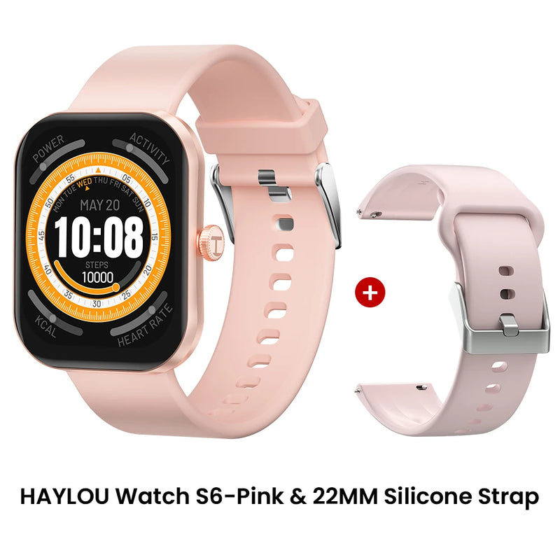 HAYLOU Watch S6 Smartwatch 2.01" HD Display Smart Watch Bluetooth Voice Callings IP68 Waterproof Fitness Tracking Smartwatch