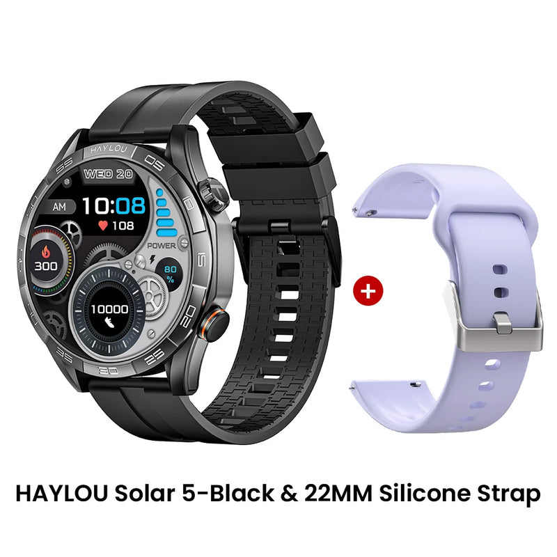 HAYLOU Solar 5 Voice Calling Smartwatch 1.58'' AMOLED Display 60Hz Smart Watch 24H Health Monitoring Sports Smartwatch for Men