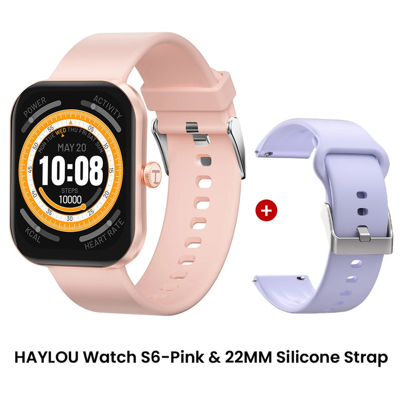 HAYLOU Watch S6 Smartwatch 2.01" HD Display Smart Watch Bluetooth Voice Callings IP68 Waterproof Fitness Tracking Smartwatch