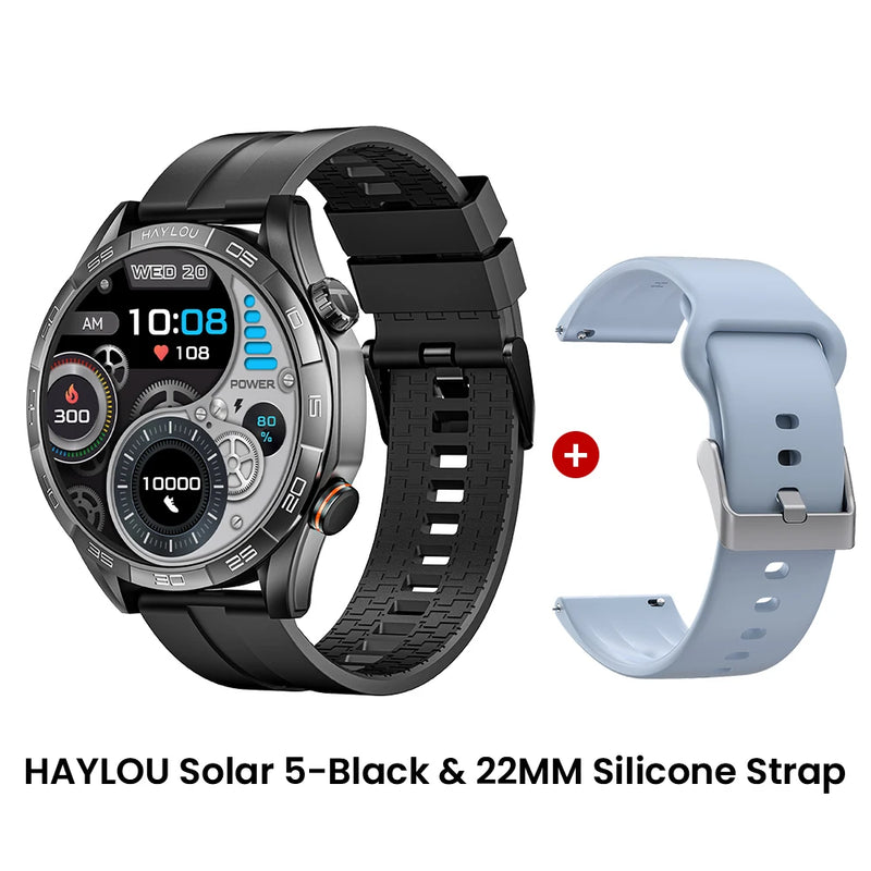 HAYLOU Solar 5 Voice Calling Smartwatch 1.58'' AMOLED Display 60Hz Smart Watch 24H Health Monitoring Sports Smartwatch for Men